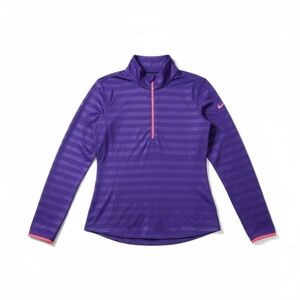 Nike Pro Women's 1/4 Zip Performance Top - Purple - Size Medium